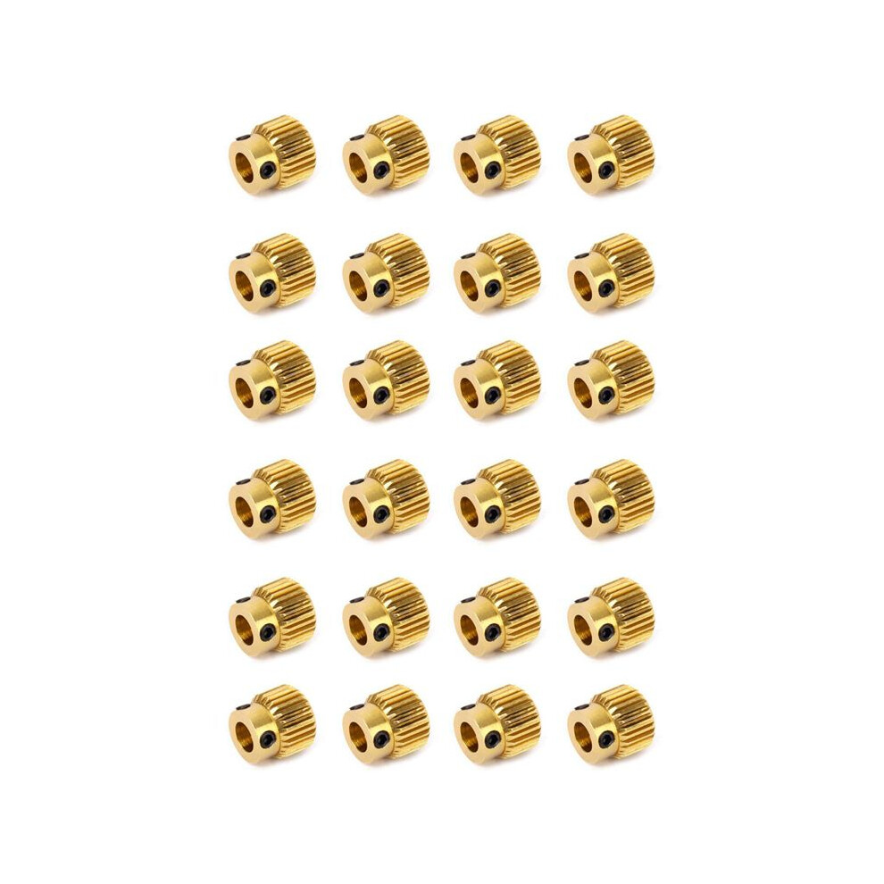24Pcs Mk7 Mk8 Extrusion Gear 26 Tooth Teeth Brass Drive Gear Feeding Gear Wheel For Anet A8 3D Printer Extruder 6033227354476