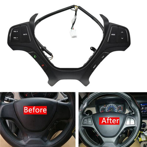 3X Car Steering Wheel  for  I10 2014 2015 2016 2017 Steering Wheel Audio Control Button 2