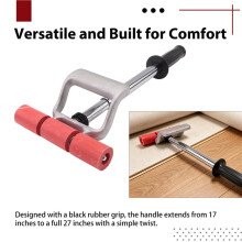 Retractable Heavy-Duty Floor and Wall Roller for Laminate, LVP, Carpet, Tile and Wall Coverings, Extends to 27 Inches