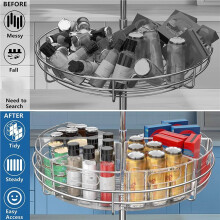 Confezione da 6 Contenitori Portaoggetti A Forma di Ventaglio per Angoli da 24"-25" di Diametro, con Cuneo da 1/8", Adatti Agli Alimenti