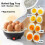 3in1 Electric Egg Cooker 7 Egg Capacity for Boiled Eggs Steamed Vegetables Visible Cover Breakfast Maker EU Plug 4