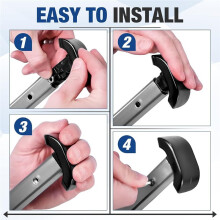 4 PCS Walker Ski Glides for EZ Fold-N-Go Walker Able Life Space Saver Walker Mobility Aid Glide for Stability