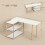 Homcom HOMCOM Computer Desk with Storage Shelves 150 cm White/Oak 3