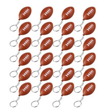 24 Pack Football Keychains, Rugby Stress Keychains,Sports Keychains,School Carnival Reward for Boy Girls