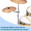 Braçadeira de Montagem para Bateria, Braço de Prato de 23 cm (9,1 Polegadas) com Suporte de Fixação, Clipe de Extensão para Bateria 2