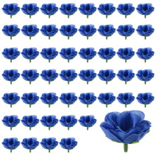 50 artificial roses, 3 cm tall, wedding decoration, navy