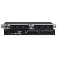 MIZISNR 15 Band Stereo Graphic Equalizer for Home Audio, Professional Silver DJ Equalizer, 1U Rack Mounting Noise Reduction (EQ-215S)