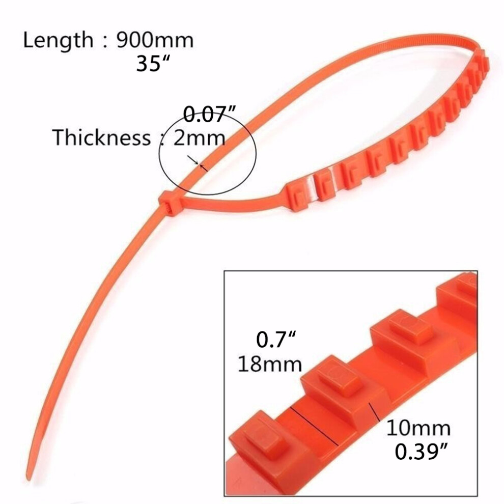 10Pcs Nylon Mud Snow Chains Emergency Anti Skid 7293282890275
