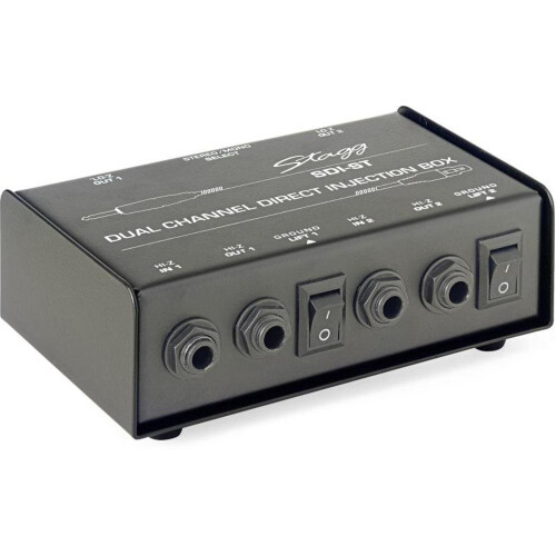 Stagg 2 Channel Passive DI Box With Mono/ Stereo Switch SDI-ST 1