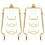 Suporte de Harpa de Abajur de 7 Polegadas Kit de Harpa de Lâmpada AjustáVel E14, E26, E27 Adaptador de Base de Luz Suporte de Abajur de Moldura de 1