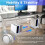 Computer Tower Stand Adjustable Mobile CPU Stand PC Tower Stand with 4 Caster Wheels Fits Most PC, Under Desk Holder 4