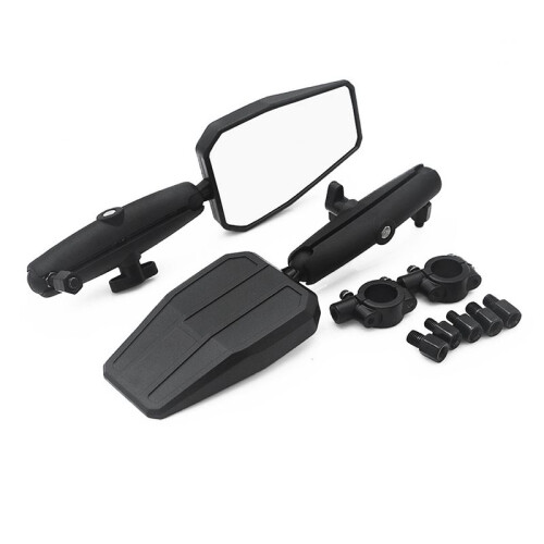 Espelho de Motocicleta AjustáVel em ÂNgulo Universal com Suporte para Guiador de 7/8 Polegadas e Parafusos de 8/10 mm para Ciclomotor de Scooter de