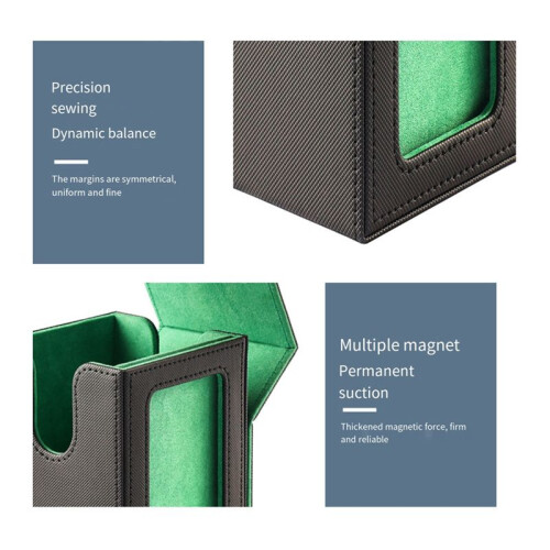 Card Storage Box for Trading Cards ,Card Deck Box with Display Window Card Deck Case Card Deck Box Red 2