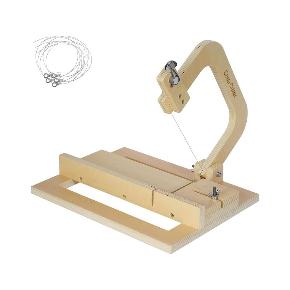 Wooden Soap Cutter For Soap Making Supplies Adjustable Wire Cutting Handmade Soap, Butter, Cake, Bread, Candles, Cheese 4712538949862