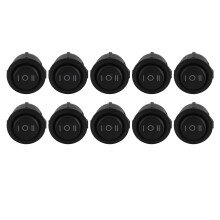 10 Pcs x /OFF/ 3 Position SPDT Round Boat Rocker 6A/250V 10A/125V AC