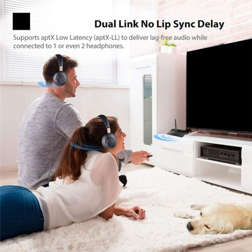5.2 Transmitter Receiver, 2-in-1 Wireless 200Ft Long Range Audio Adapter with CSR Chip, for Speaker Car 2