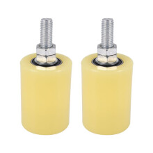 2 PeçAs 50X70Mm Pp Rolamento de Rolo Plano de AçO Roda Guia 6201 M12 Parafuso para Porta EléTrica PortãO Deslizante