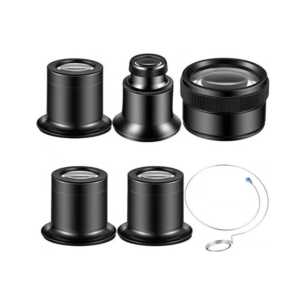 Jeweler Watch Magnifier Tool 5X 10X 15X 20X 30X Portable Monocular Magnifying Glass Loupe Lens For Eye Magnifier Lens 4712131351291