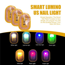 5Pcs NFC Flash Nail Sticker LED Bare Chip Intelligent Luminous Nail Lamp Nail Sticker Enhancement, Light