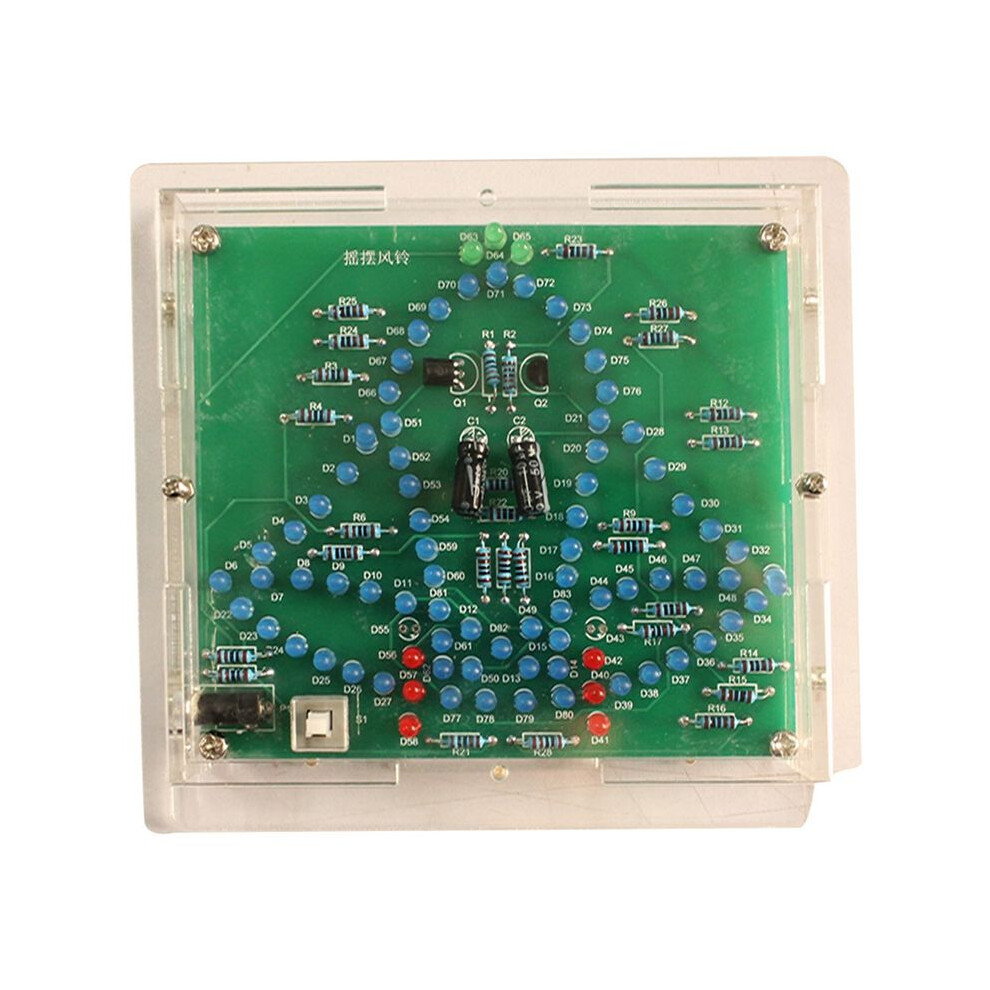 Diy Electronic Kit 4.5-5V Swing Wind Chime Windbell Soldering Project Practice Learning Kit, With Acrylic Case 4712635844695