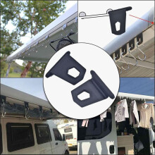 12Pcs Awning Rail Hooks Ring with Stainless Steel Hooks S Hooks Motorhome Hanger