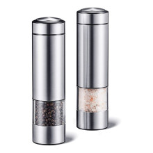 Electric Salt and Pepper Grinder Set, Automatic Salt and Pepper Grinder, Battery Operated Pepper Mill with Light
