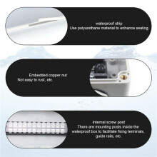 5X Caja de Conexiones Impermeable IP66 Caja Eléctrica Impermeable 2 en 4 Salidas para Cable de 4-8 mm de Diámetro