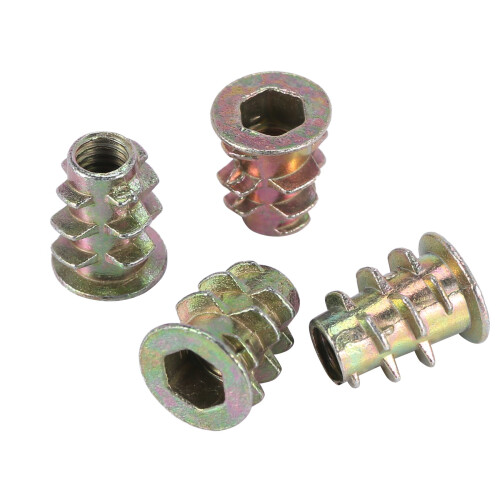M4x10mm thread interface screw insert nuts 60 pcs for wooden furniture 2