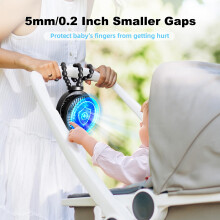 PaPaFboy Mini Portable Pram Fan Rechargeable Small Clip on Fan for Str