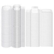 100 Pcs Wax Melt Molds Clear Empty Plastic Wax Melt Clamshells Container Molds PET Single 1 Oz Candle Molds