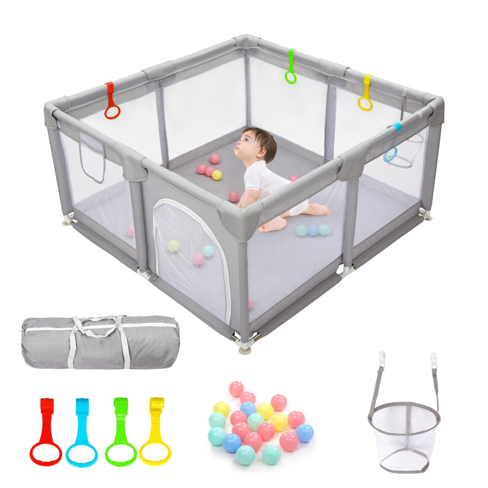 Choly Baby Playpen For Babies And Toddlers, Durable Play Pen With Visible Breath