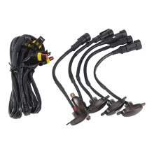 5 STÜCKE Auto Vorder Grill Lichter Passend für Durango 2011-2021 Raptor Grille LED Gelbe Lichter Schwarz Linse
