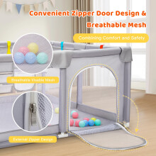 CHOLY Baby Playpen for Babies and Toddlers Durable Play Pen with Visib