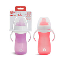 Munchkin 2 Pack Gentle Transition Baby Bottles | 296ml | Pink/Purple