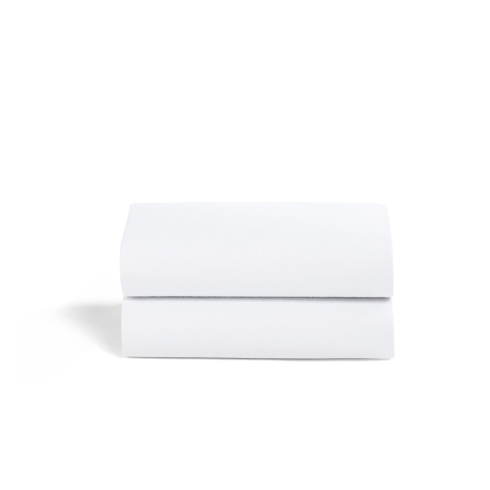 Snuz Bedside Crib Fitted Sheets - Fits All Snuzpod Cribs, 100% Jersey Cotton Snu