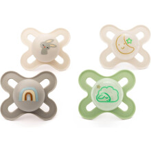 MAM Original Start Day & Night Soothers | 0-2 Months | 4 Pack | Includes 2X Glow