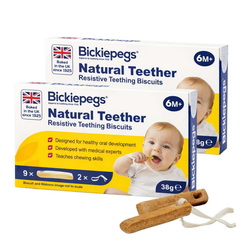 Photos - Bottle Teat / Pacifier Bickiepegs Teething Biscuits 6-36 Months, 9 Biscuits, Natural Teething Remedies