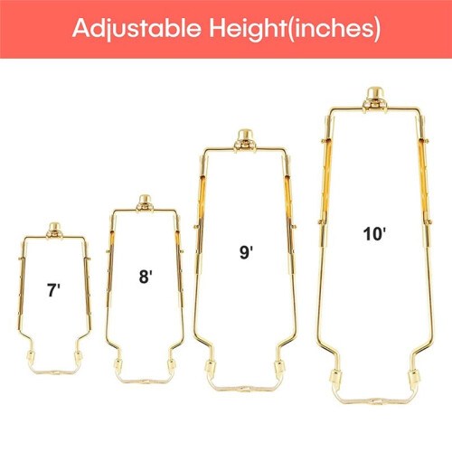 Suporte de Harpa de Abajur de 7 Polegadas Kit de Harpa de Lâmpada AjustáVel E14, E26, E27 Adaptador de Base de Luz Suporte de Abajur de Moldura de 2