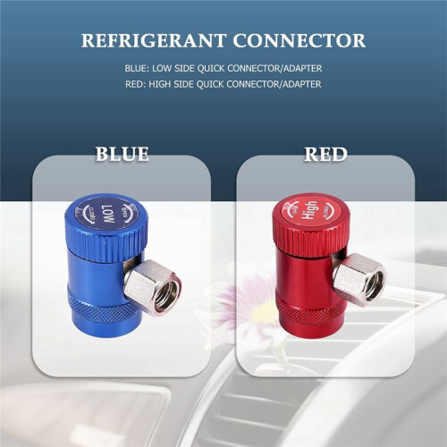 Car AC High/Low Side R1234YF Quick Couplers Adapters Conversion Kit with Manual Couplers 2