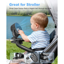 TCJJ Portable Clip on Fan Rechargeable Pram FanUSB Desk Fans With TYPE