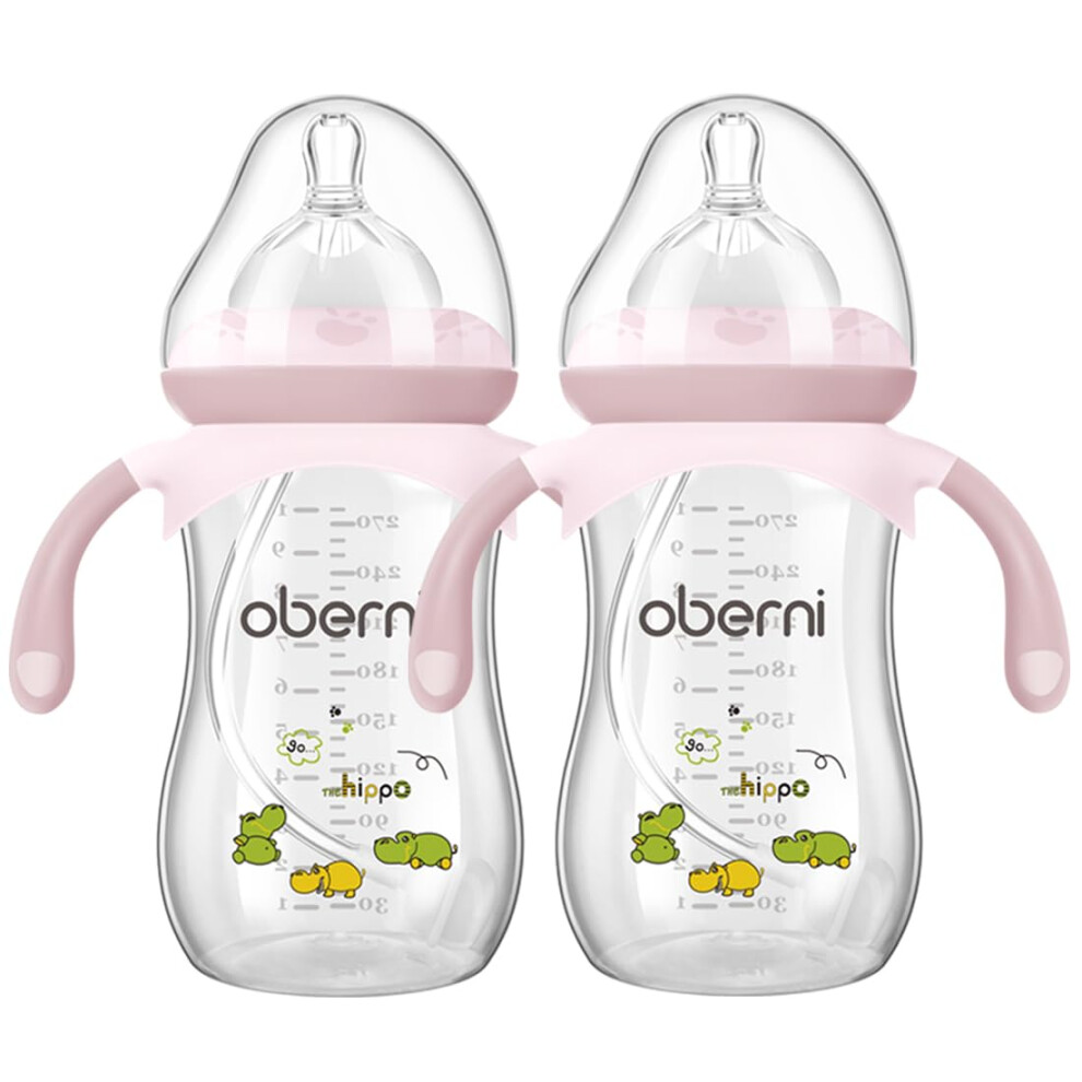 Oberni Anti-Colic Baby Bottle With Size 4 Breast-Like Teat, Non-Slip Handles, We