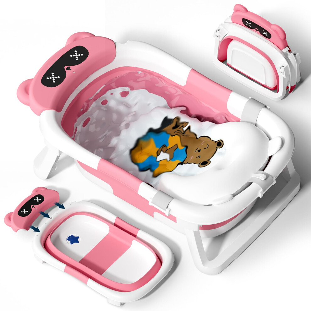 Cooseya Baby Bath Tub Foldable, Baby Bathtub Collapsible Essentials For Newborn
