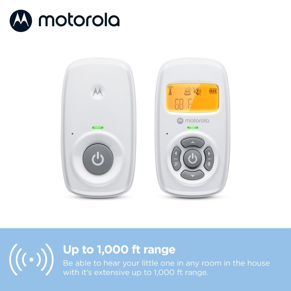 Motorola Nursery Baby Monitor Am24 Audio Only With High Sensitive Mic