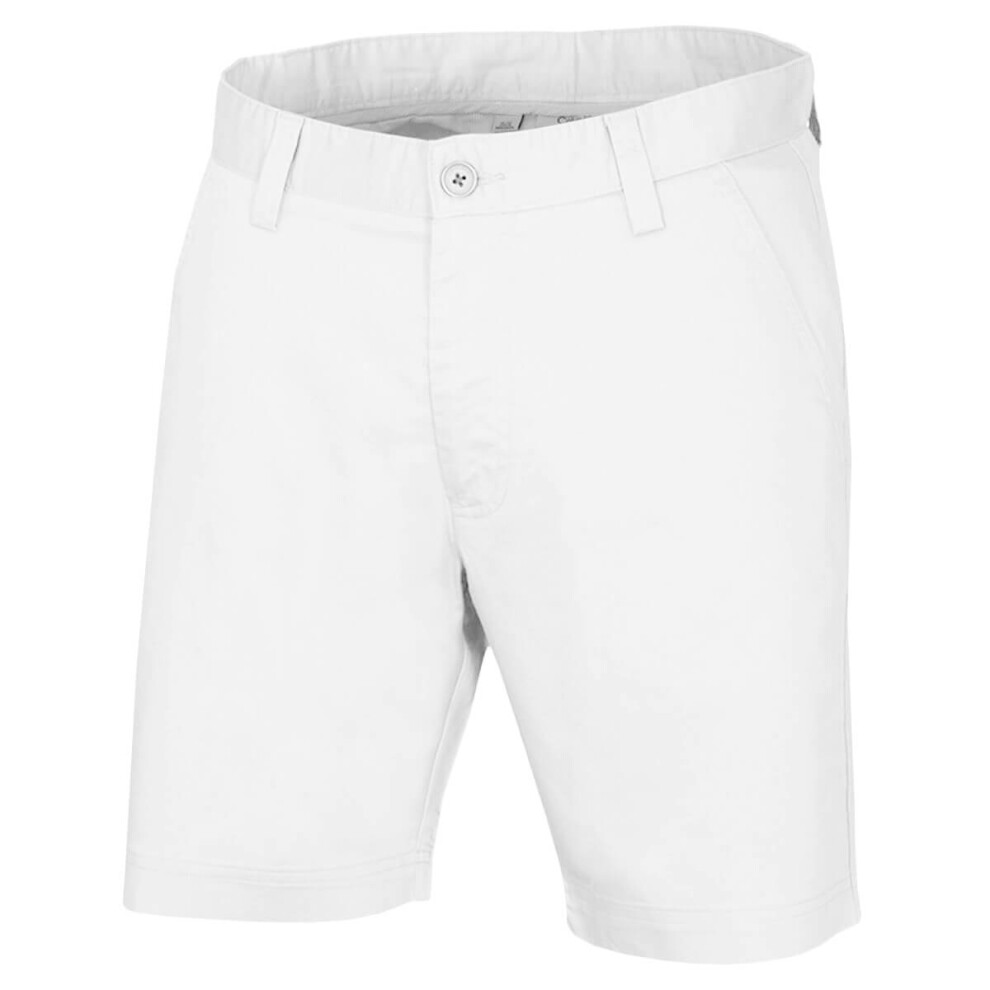 Calvin Klein (36" Waist, ) Mens 2026 Campus Chino Lightweight Stretch Golf Shorts White