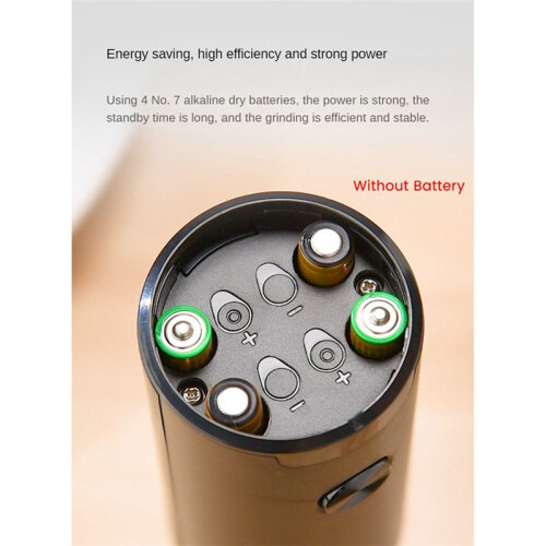 Electric Salt and Pepper Grinder One Hand Automatic Operation Adjustable Coarseness Battery Powered Automatic Grinding-B 1