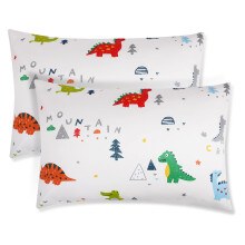 Vicloon Baby Toddler Pillowcase, 2 Pack 100% Cotton Pillow Cover, Cot Bed Pillow Pair Cases 40x60cm, Soft and Breathable Baby Pillowfor Boy & Girl Be