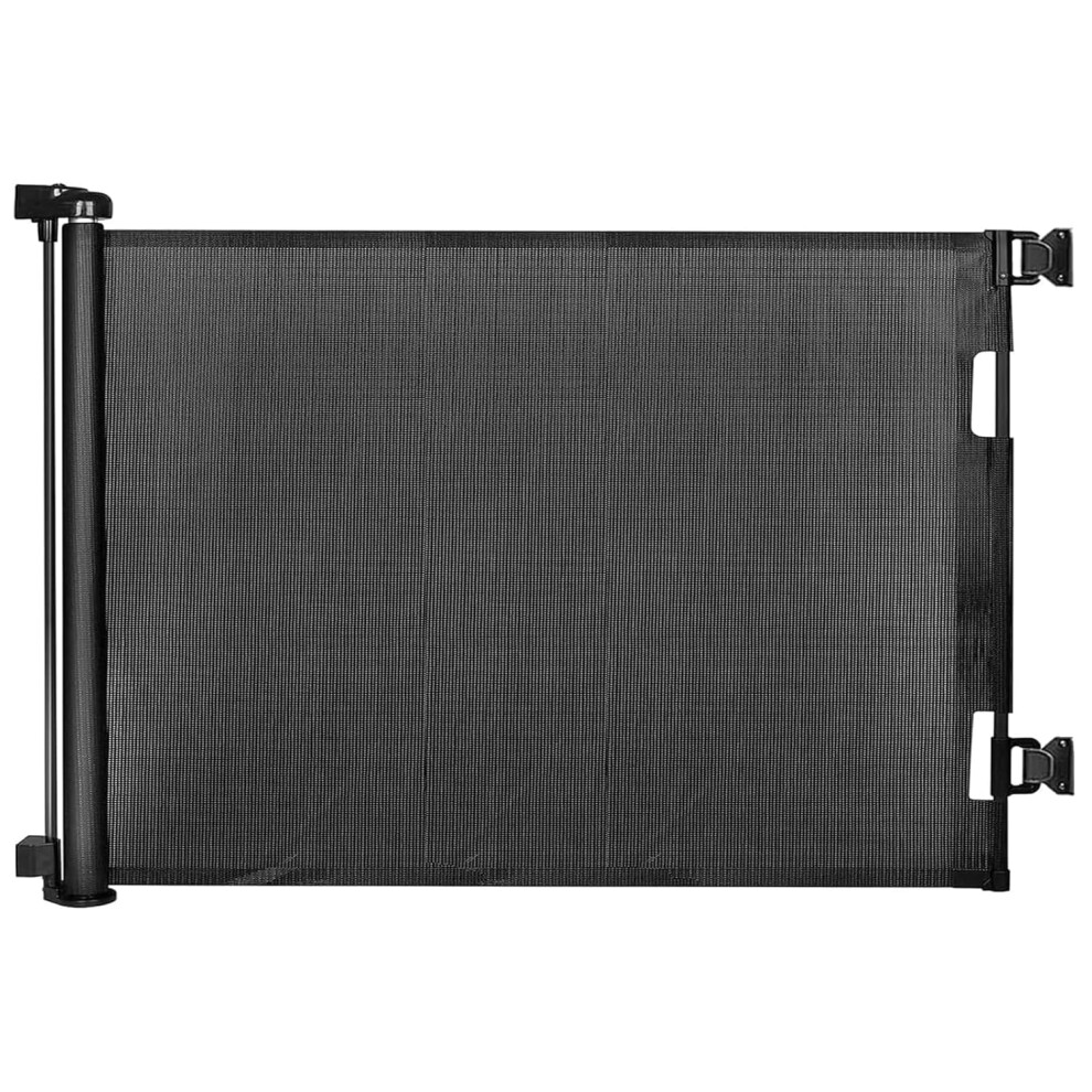 Baolullaby Retractable Stair Gate For Baby 87Cm X 140Cm Mesh Baby Gate Or Mesh Dog Gate, Child Safety Gate For Doorways, Stairs, Hallways, Indoor/Outdoor,Black