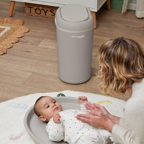 Shnuggle Shnuggle EcoTouch Nappy Bin Diaper Pail  EcoFriendly Nappy Disposal Sy 1