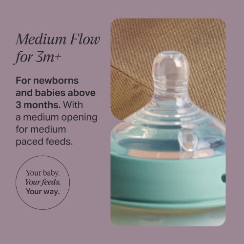 Tommee Tippee Tommee Tippee Natural Start Baby Bottle Teats Medium Flow for 3m Pack 1