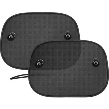 AumoToo, 2 Pack Car Side Window Sunshades Universal Harmful UV Rays Sun Glare Heat Blocking for Baby Kids Pets, 44cm*36cm (Suction cup Stick)
